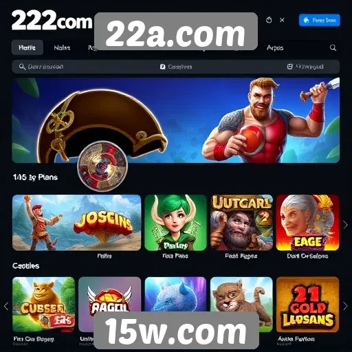 Variedade de jogos disponíveis em 22a.com